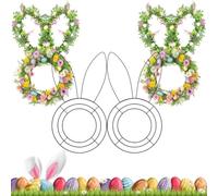 Base Per Realizzare Ghirlande Pasquali Fai Da Te | Elemento Decorativo Per Feste Di Pasqua | Forma Cornice Di Ghirlanda Da 4 Pezzi | Per Casa Ufficio Scuola Porta Di Ingresso Fattoria Patio Balcone In