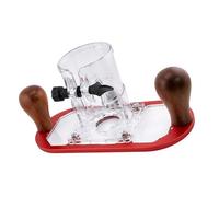 Base per router con copertura di protezione trasparente per decespugliatori per la lavorazione del legno, controllo della profondità regolabile e base scorrevole liscia per utensili elettrici