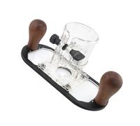 Base per router con copertura di protezione trasparente per decespugliatori per la lavorazione del legno, controllo della profondità regolabile e base scorrevole liscia per utensili elettrici