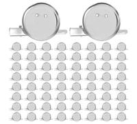 Base per Spilla Tonda con Clip, Ferro, 3cm, 100 Pezzi | Creazioni Fai e Handwork, Argento, Riempibile con Resina, su Cappotti