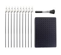 Base per Supporto per Pittura Da 1 Pezzo, Supporto per Clip a Coccodrillo Da 10 Pezzi, 1 Pennello Nero, Clip per Supporto per Aerografo, Kit Pistola a Spruzzo per Pittura Su Modello