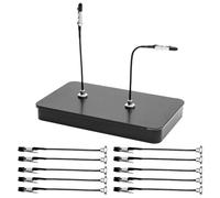 Base per supporto per pittura - Supporto magnetico in metallo, set di clip a pieghevoli, supporto portatile per aerografo, strumento per pittura artigianale stabile, bracci flessibili a