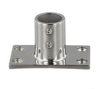 Base per tubo per corrimano in acciaio inossidabile, 22 mm, rettangolare, per hardware di terrazza e cabina, 30/45/60/90 gradi, grado marino 316 (90°)