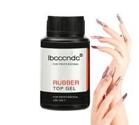 Base per unghie in gomma - Top coat in gel senza pulitura,Gel rinforzante per unghie, base per ricostruzione da 30 ml in un flacone Kit smalto gel con finitura ultra opaca a lunga durata LED UV Boiler