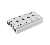 Base per valvola pneumatica a solenoide 4V210-08 Base del collettore elettrovalvola 200M-400M Porte 2F-10F Lega di alluminio for sistemi di controllo pneumatico(100m-2)
