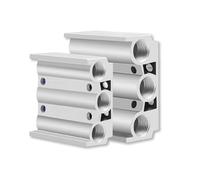 Base per valvola pneumatica a solenoide Blocco collettore elettrovalvola in alluminio serie 4V 4V110 4V210 4V310 4V410 base pneumatica multistazione 300M 400M(4F,300M)
