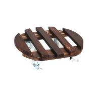Base per vasi in legno multiuso, per esterni, design rotante, per movimenti senza sforzo delle piante. Vassoio da giardino portatile con tutte le ruote direzionali con superficie in legno resistente