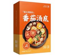 Base per Zuppa Calda Autentica, Scelta Tra 4 Zuppe, Piccante, Ai Funghi, Al Pomodoro, Brodo Istantaneo Completamente Naturale per Fonduta Cinese, Noodles, Ramen e Cucina(Tomato)