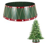Base pieghevole per albero di Natale, 72,1 cm, copertura per collare, tronco, cestino, anello per decorazioni