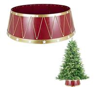 Base pieghevole per albero di Natale, 72,1 cm, copertura per collare, tronco, cestino, anello per decorazioni