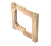Base pieghevole per tavolo Cadiz Natura, 60 cm, supporto pieghevole in legno massello | base fatta a mano con motivo moucharabia | tavolino orientale marrone naturale