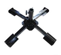 Base pieghevole retrattile in metallo per alberi di Natale artificiali fino a 7 1,5 m con costruzione e comoda funzione di trasporto