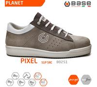BASE PLANET SCARPE ANTINFORTUNISTICA PIXEL S1P SRC bassa GRIGIO-BIANCO B0251 +