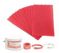 Base Plate Wax 10PCS, Red Utility Bite Wax Protesi Casting Wax Sheet for Jewelry Carving Modeling | Lab Equipment(1.3mm(10块装）)