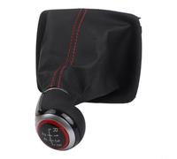 Base Pomello con Soffietto per Polo 2002-2009 Base Pomello con | Cuoio sintetico nero, cuciture rosse, design per sportivo, compatibile 5 marce, per facile pulizia