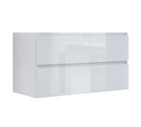 Base porta lavabo London Nordikflat con due cassetti chiusura ammortizzata - CONFEZIONE: 1 pz., Colore: Bianco Lucido, Dimensione: 61x46xh55.5 cm