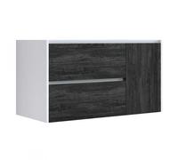 Base porta lavabo Luis Nordikflat con due cassetti e anta laterale - CONFEZIONE: 1 pz., Dimensione: 101x46x55.5h cm, Colore: Olmo Scuro