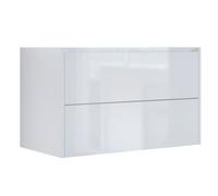 Base porta lavabo Marano Nordikflat con due cassetti cm 90x45x54 - CONFEZIONE: 1 pz., Colore: Bianco Lucido, Dimensione: 91x46Xh55.5 cm