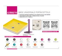 Base Portaciottolo per Fontane in Metallo con Base in Cemento BELFER in Cemento Dimensioni 40x40xh 2 cm - peso 17,3 kg con tasselli inclusi colore Giallo giallo