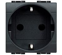 Base presa Bticino L4141 2P+TT 16A LivingLight2 moduli Antracite