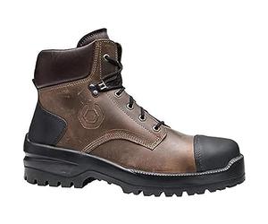 Base Protection B0741 Bison Top Scarponcino Antinfortunistico Edilizia | Marrone/Nero, 42, CI, HI, SRC, S3 EN ISO 20345, Suola in Gomma HRO Resistente, Industria Leggera (Servizi)