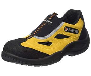 Base Protection Four Holes Scarpa Antinfortunistica, da Uomo e Donna, Nero/Giallo, Taglie 47