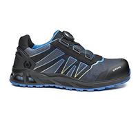 Base Protection K-Energy Scarpa Antinfortunistica con Sistema BOA, Nero/Azzurro, Taglie 47