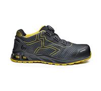 Base Protection K-Rush Scarpa Antinfortunistica con Sistema BOA, Nero/Giallo, Taglie 36