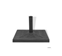 Base quadrata in resina nera per ombrellone 19 kg 2202091