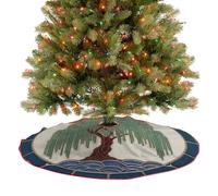 Base quadrata per albero di Natale in salice, 90 cm, rotonda, decorazione per albero di Natale, decorazione per albero di Natale