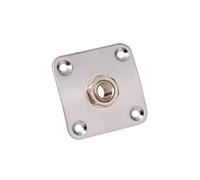 Base quadrata professionale in lega di zinco per un trasferimento ottimale 4 viti di installazione incluse piastra jack per chitarra con viti