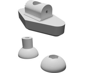Base Ram Mount per Supporto Ventosa Staffa Kit Assemblaggio 3 Pezzi 3D