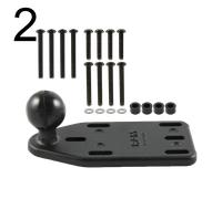 Ram Mount Reservoir Cover, offset del supporto a sfera male Nero