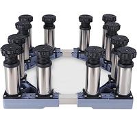 Base regolabile for lavatrice, altezza base rialzata 15-18 cm, vassoio for asciugatrice e frigorifero, supporto for condizionatore d'aria verticale, grande contenitore for piante, lunghezza/larghezza