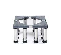 Base regolabile in acciaio inox per lavatrice - Estensibile da 45 a 70 cm, altezza regolabile da 24 a 27 cm, per asciugatrice, frigorifero, congelatore e condizionatore verticale(12 legs)