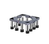 Base regolabile per lavatrice - Supporto antivibrante multifunzionale per asciugatrice, frigorifero e congelatore, portata massima 400 kg, lunghezza/larghezza 40-65 cm(12legs,19-22cm)