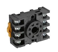Base Relè PF083a, Presa Base Relè di Alimentazione a 8 Pin, Sostituzione Relè in Plastica Resistente a Perno Rotondo per Metodo di Installazione a Binario
