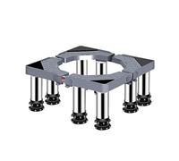 Base Retrattile Regolabile per Frigorifero, Lavatrice, Base Regolabile da 19 a 22 cm, Staffa per fornelli rialzata, Acciaio Inossidabile (Grigio, 4 ga