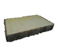 Base Rettangolare Decorativa in Legno Tronco cm 41x27 H6 Vassoio da Portata lavori decoupage casa Lavoro tavoletta