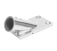 Base rettangolare per barche marine a 30°, raccordo per corrimano in acciaio inossidabile, ferramenta di coperta lucidata a specchio, accessori per barche resistenti alla (22 mm (30 gradi))