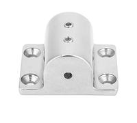 Base rettangolare per tubi marini, hardware di montaggio a base quadrata in acciaio inox per tubi di barche, adatto a parapetti di coperta per yacht, raccordo lucidato a specchio, (22mm 7/8 pollici)