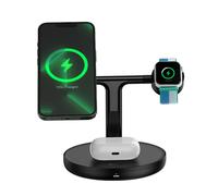 Baseus Wireless Charger Swan stand 3-in-1 Magnetic charger with TypeC cable 15W, 1m Black (WXTE000101)