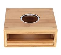 Base riscaldante in bambù retrò, scalda teiera, supporto per taware con cassetto per candele per accessori da ufficio, decorazione domestica, scalda-teiera, base riscaldante in bambù retrò, TawaTeapot