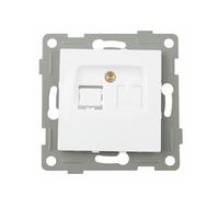Base RJ45 - Base da incasso bianca, 1 porta, realizzata in plastica resistente, ideale per impianti elettrici moderni. *