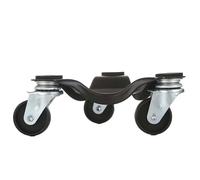 Base rotante piccola 3 ruote 75 kg Nero