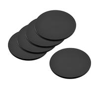 Base rotonda in miniatura, 30 mm, base circolare spessa 2 mm, colore nero, confezione da 10