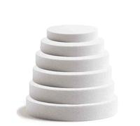 Base rotonda in polistirolo bianco alta 5 cm