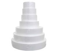 Base rotonda in polistirolo bianco alta 7,5 cm