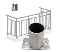 Base rotonda per pali di supporto da 50 mm, fissaggio istantaneo per ringhiere per scale, presa a pavimento per pali leggeri, facile installazione e design elegante
