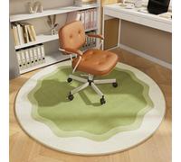 Base rotonda per sedia, antiscivolo, per sedia da ufficio, casa e ufficio, per pavimenti in legno, sedia da computer, sedia da gaming, tappetino protettivo per pavimento (60 x 60 cm, verde)